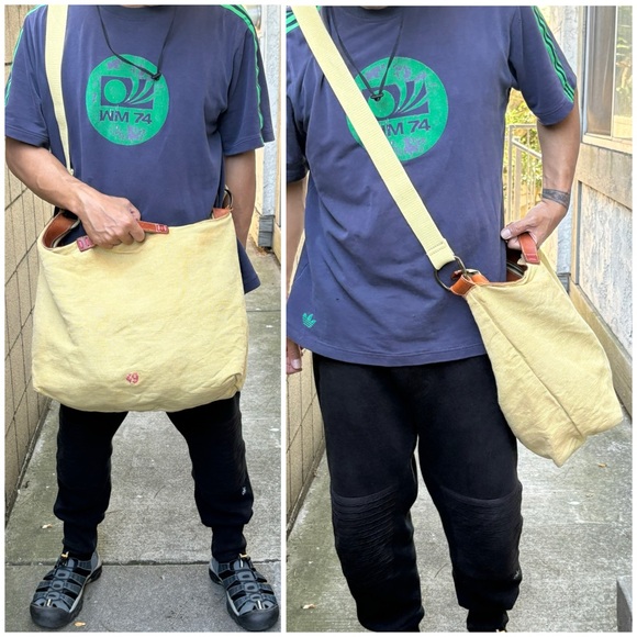 ❗️Reduced❗️49 SQUARE MILES Canvas Leather Trim Duffle Bag - Picture 3 of 17